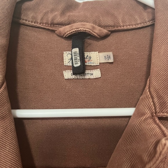 Faherty Overland Twill Jumpsuit in Henna Wide Leg Zip Collared Organic Cotton S - Picture 9 of 11